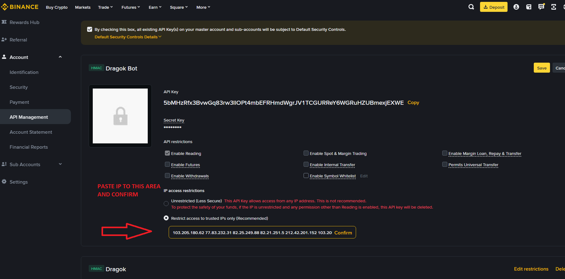 IP Restriction Settings